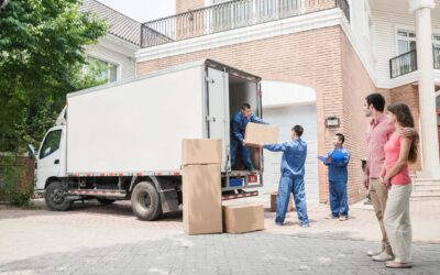 Movers loading a truck for a long-distance move