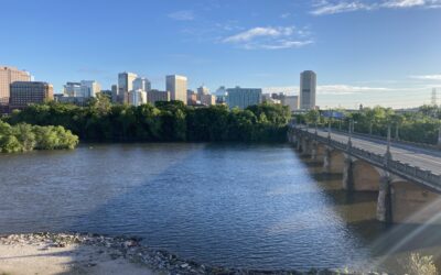 The skyline of Richmond, Virginia as seen from Manchester